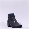 Regarde Le Ciel Jolene Cuff Block Heel - Navy Leather